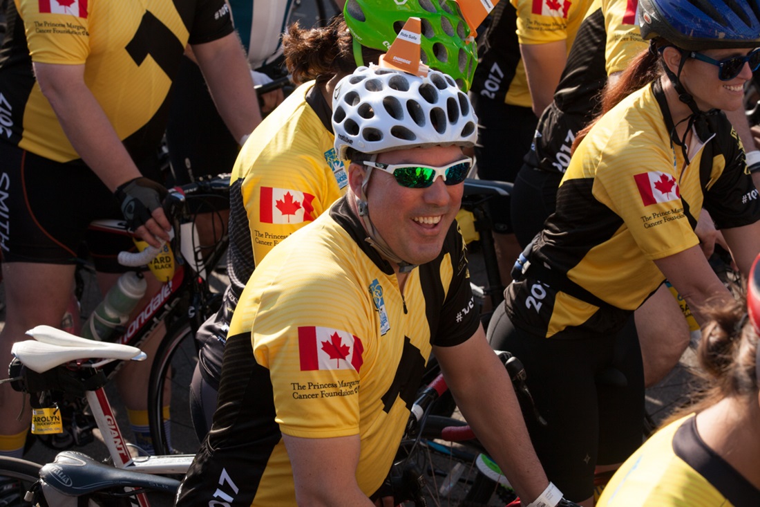 Cyclist in yellow jersey