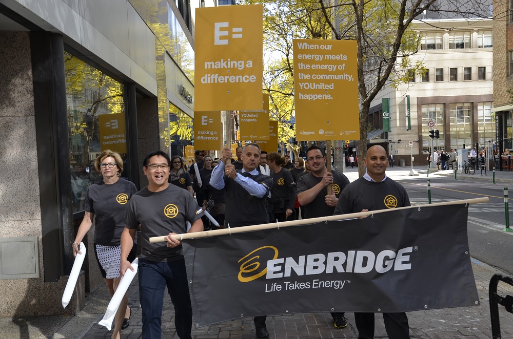Enbridge employees at United Way parade