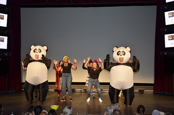 Panda dance routine