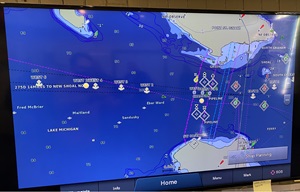 Screen showing marine traffic