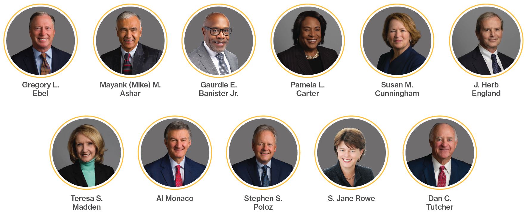 Enbridge's board of directors from our 2021 annual report