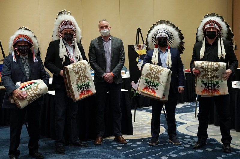 First Nations Chiefs in a boardroom