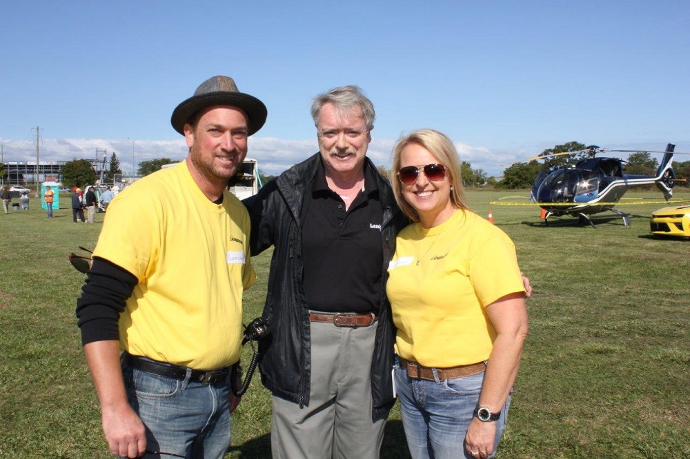 Enbridge employees in a field