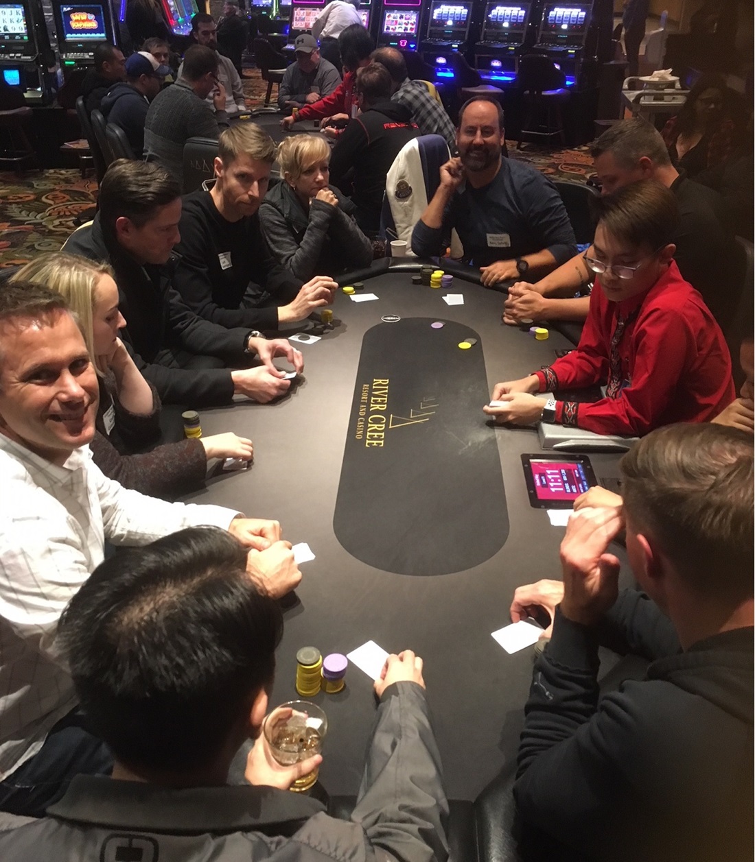 People at a poker table