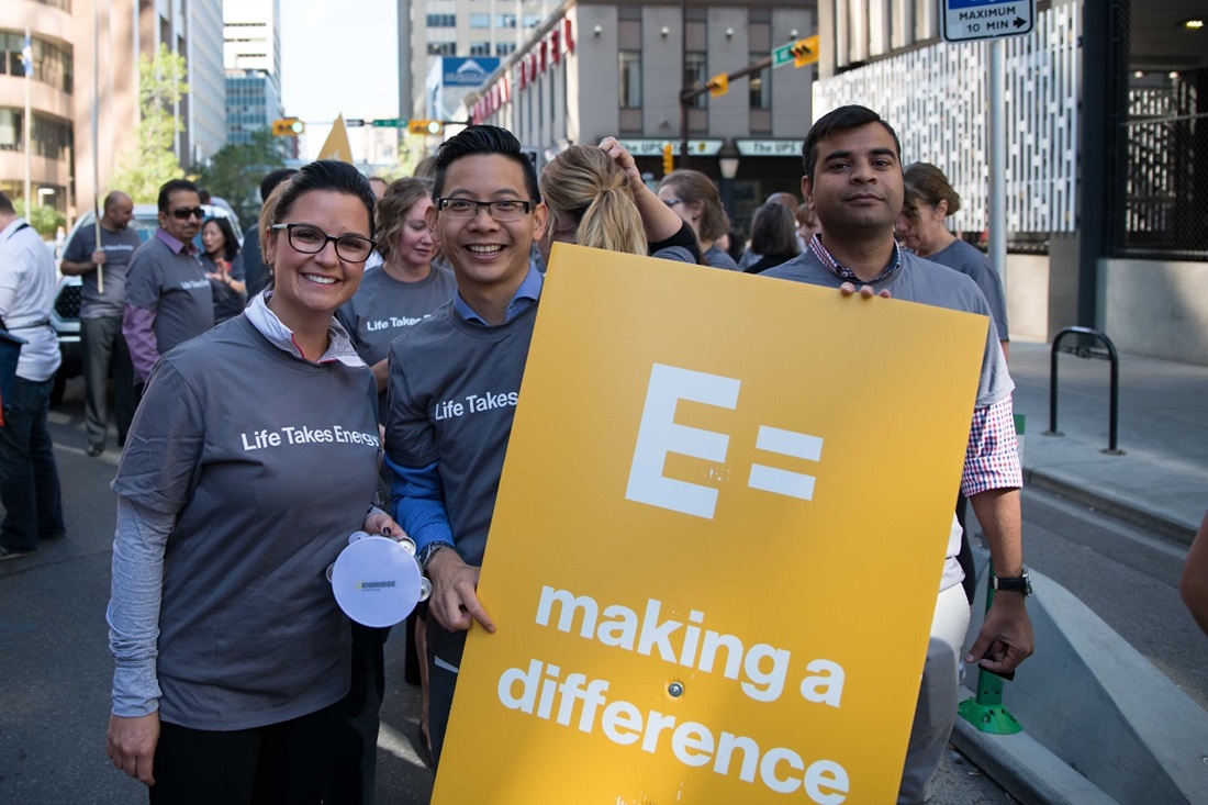 Enbridge employees at launch parade