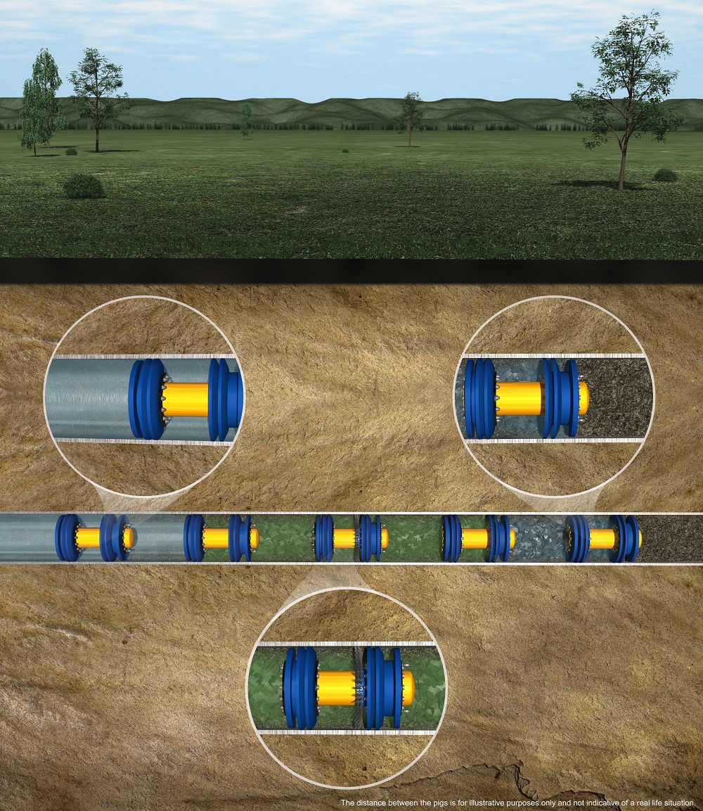 Underground pipe illustration