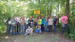 Day campers out in the forest