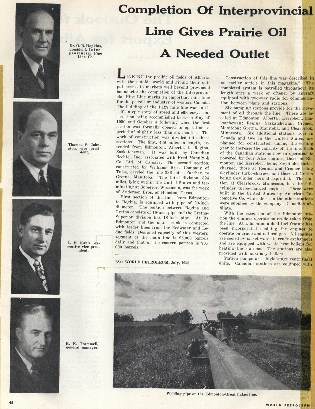 Historical news clipping circa 1949 1950