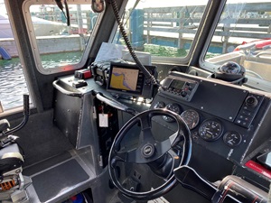 Interior of patrol boat