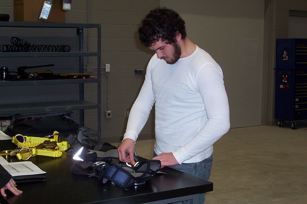 Student at workbench