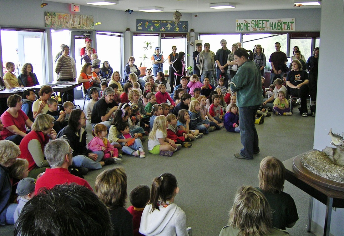 Presentation to dozens of kids