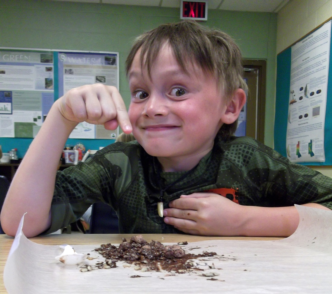 Kid looking fir bugs in mud