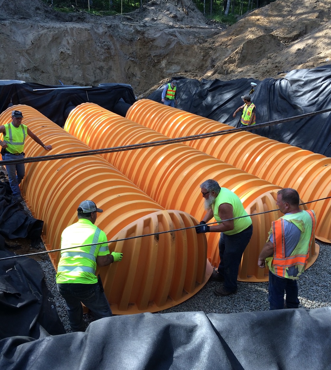 Stormwater runoff storage tanks