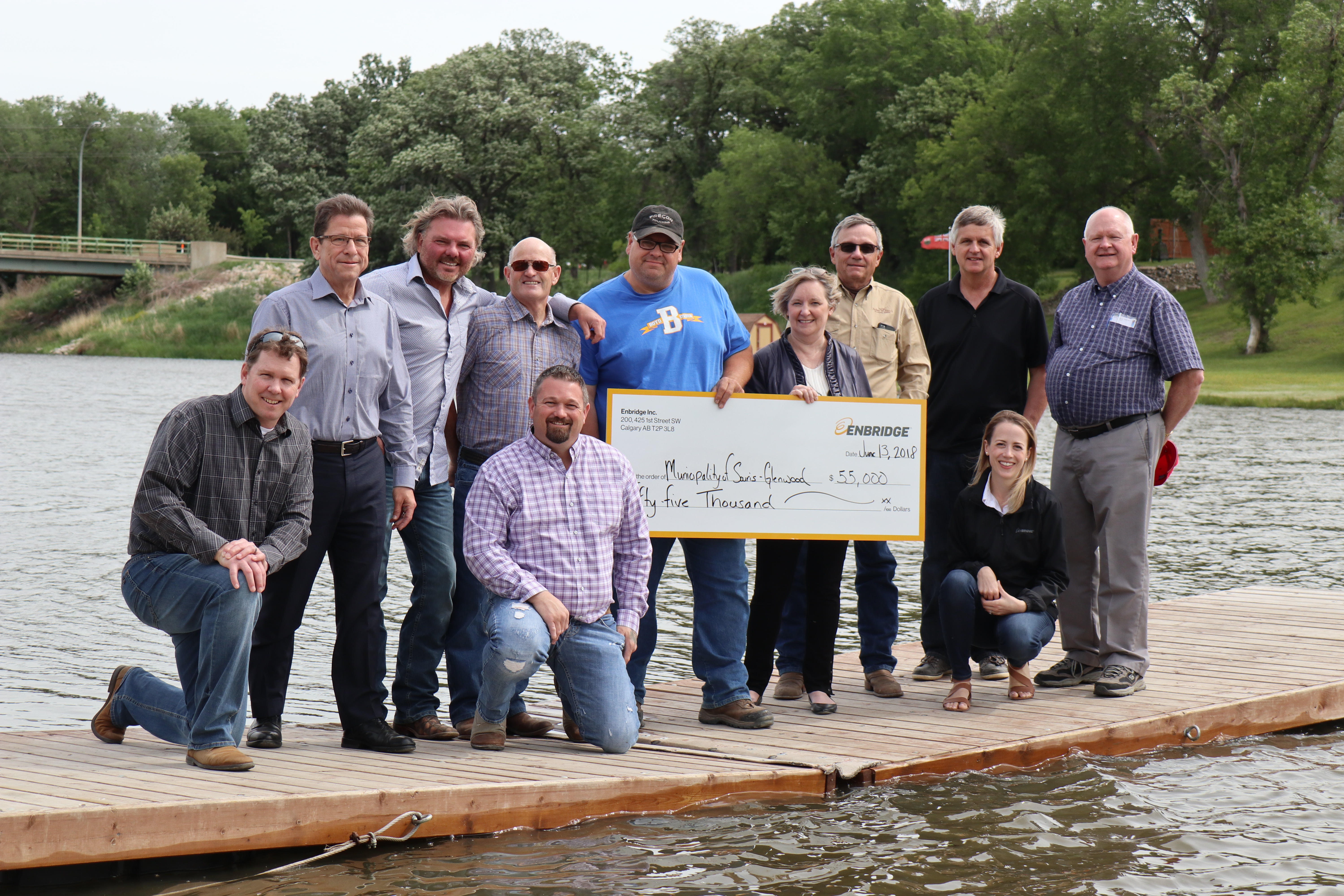Souris Glenwood Municipality cheque presentation