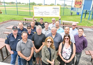 Town of Moosomin Cheque presentation