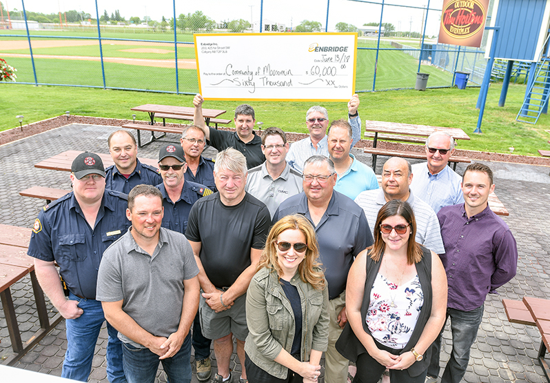 Town of Moosomin Cheque presentation