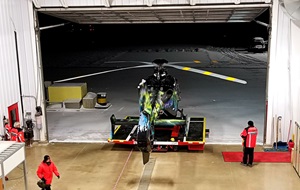 Helicopter in garage