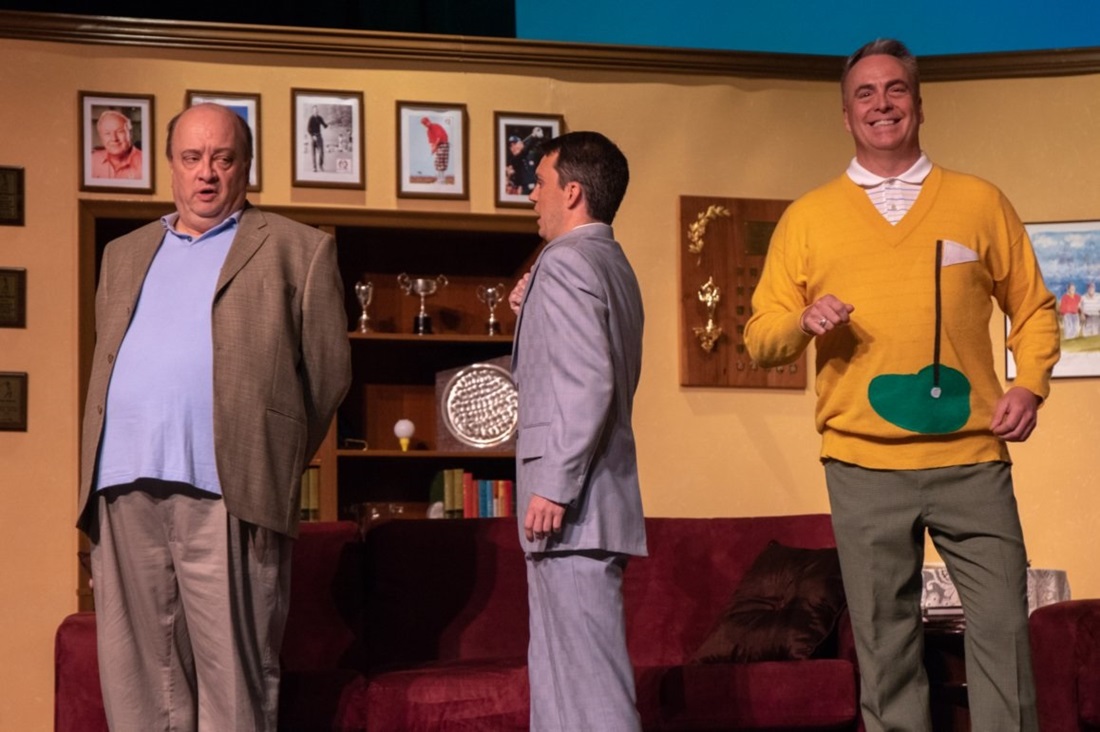 Actors playing golfers