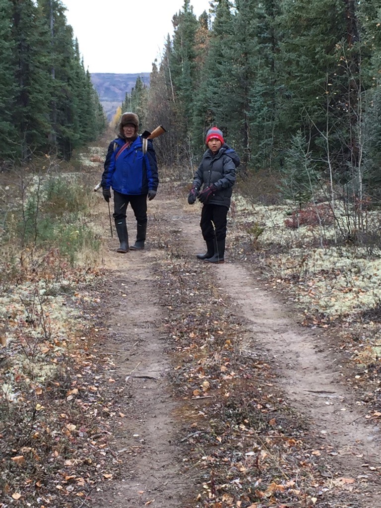 Hunters on a trail