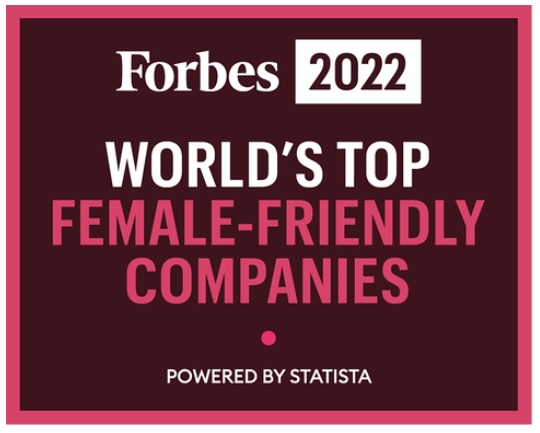 Black and pink Forbes logo