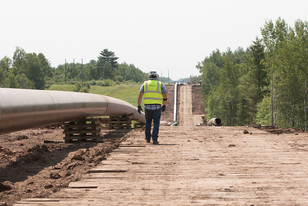 Enbridge Line 3 Segment 18 during construction