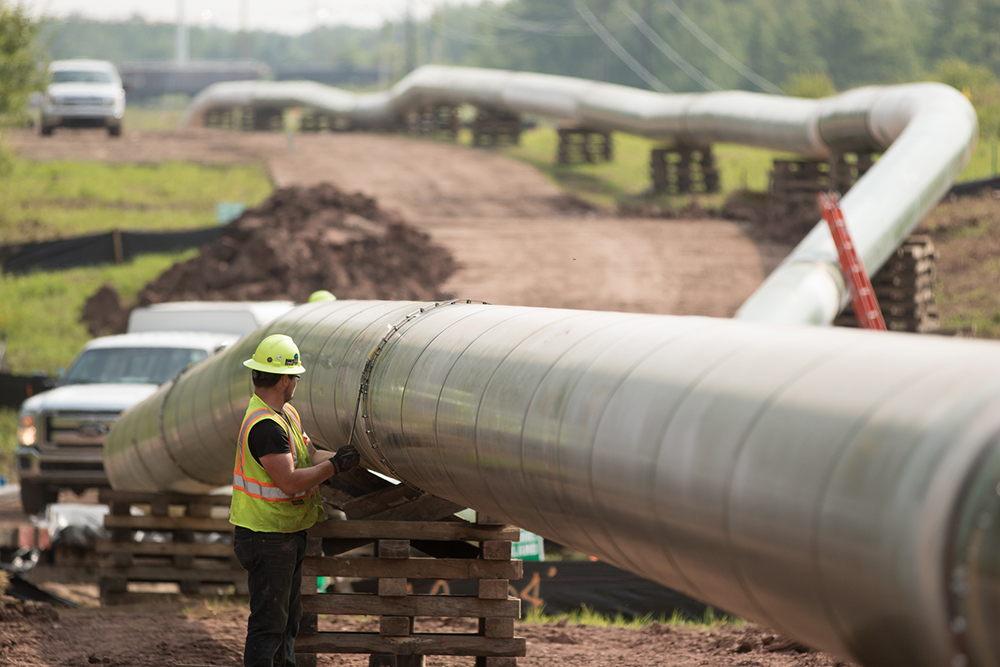 Enbridge Line 3 Segment 18 during construction