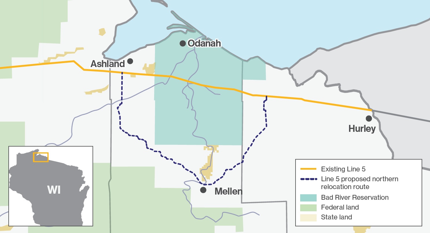 Map of northern Wisconsin