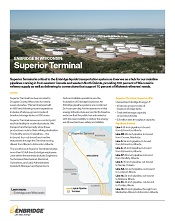 Aerial image of Enbridge's Superior Terminal in Wisconsin
