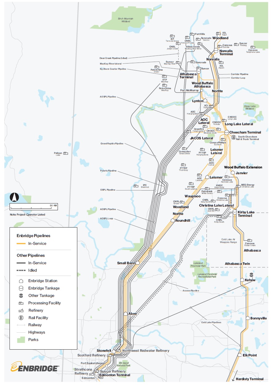 Map of northern Alberta