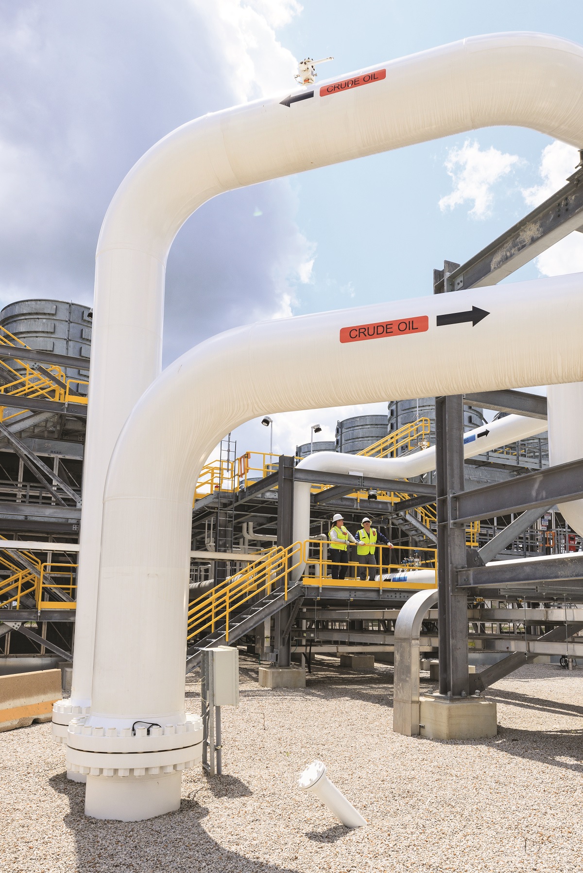White pipes at facilities