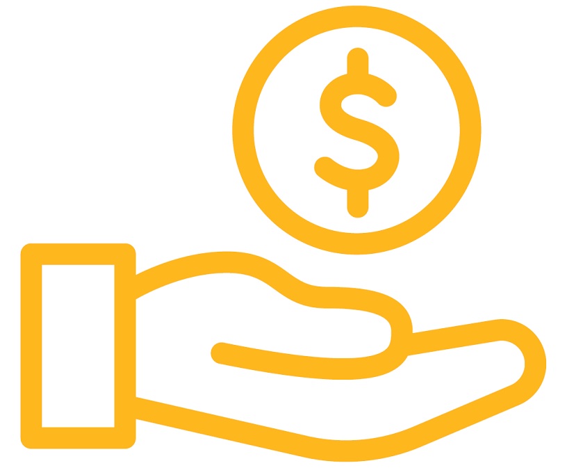 Illustration of hand with coin above it