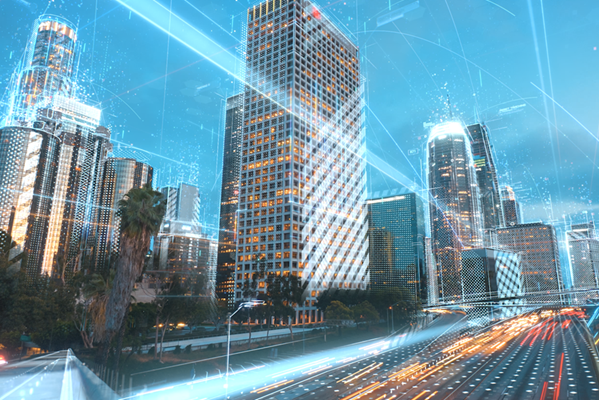 Digital view of city