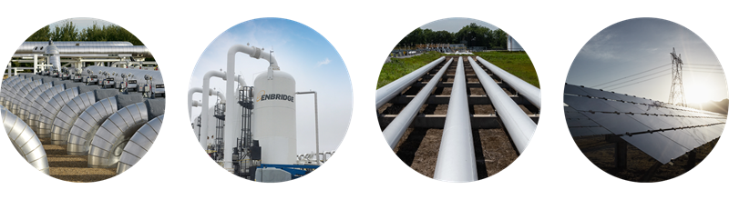 Four images of pipe infrastructure