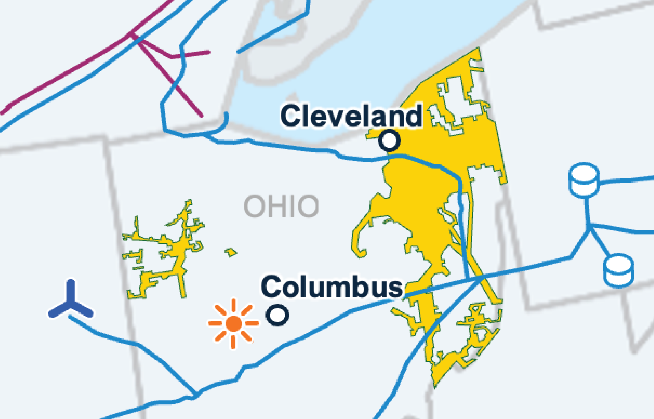 Map of Ohio
