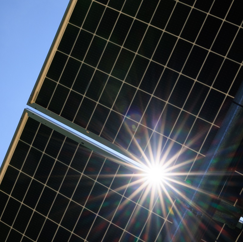 Solar panel and sun