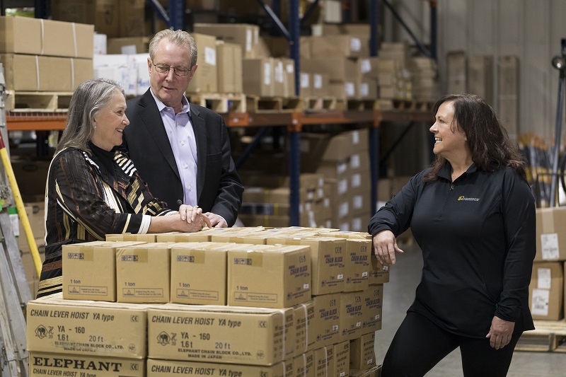 People in a warehouse