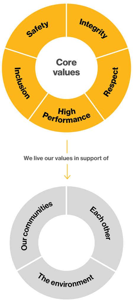 Values infographic