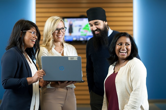 Diverse group of office employees