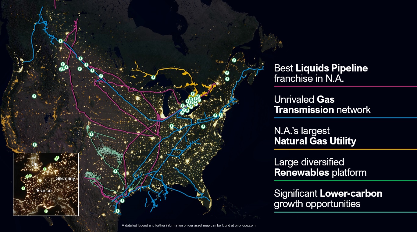 Map of North America at night