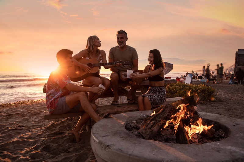 Summer cookout on the beach
