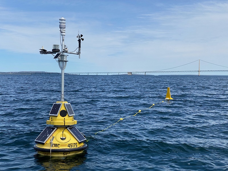 Buoy floating in water