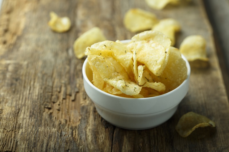 Chips in a bowl