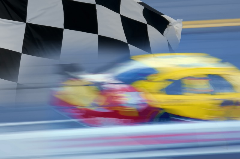 Blurred image of racecar 