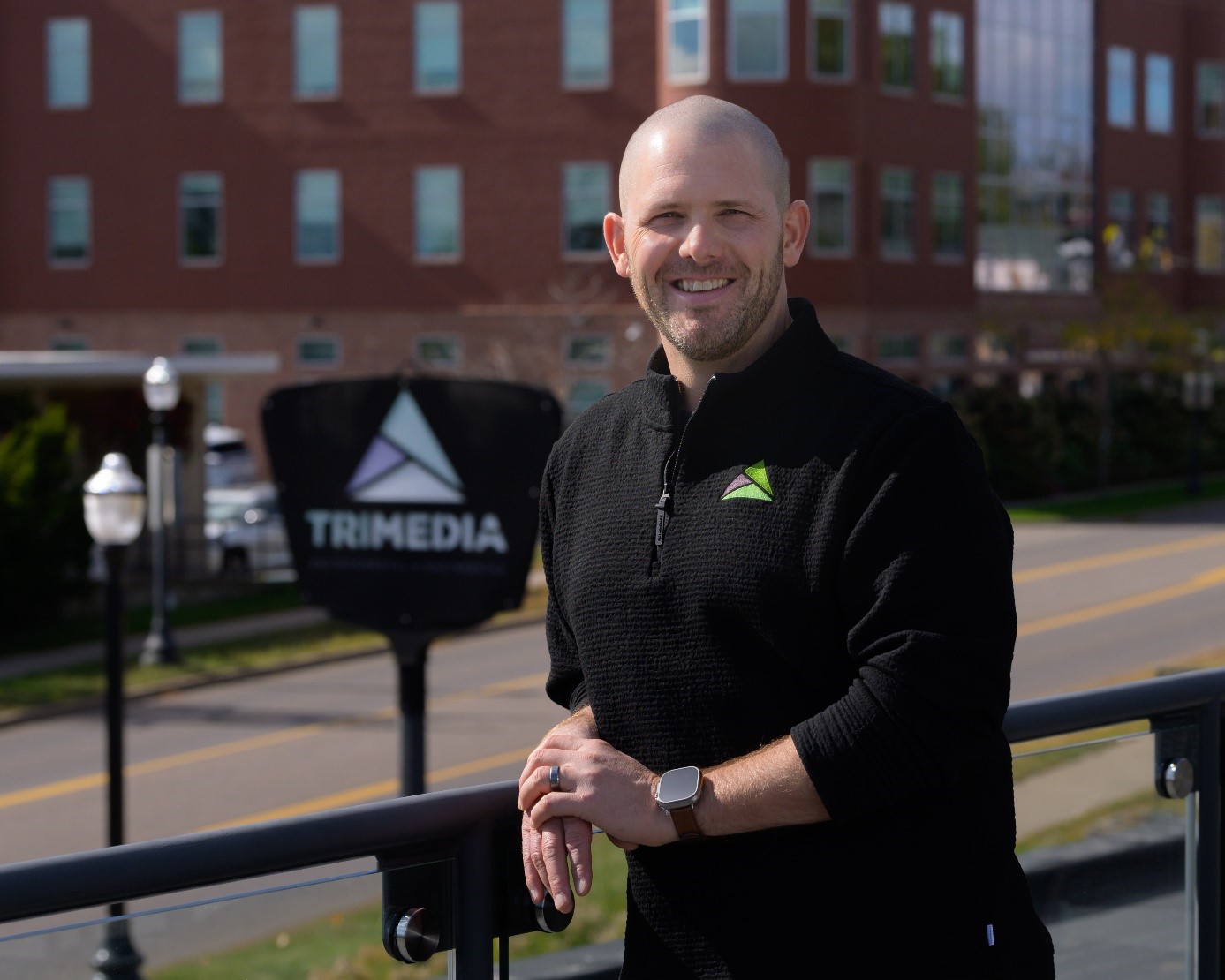 Man leaning on a railing
