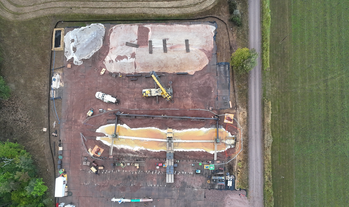 Aerial view of incident site