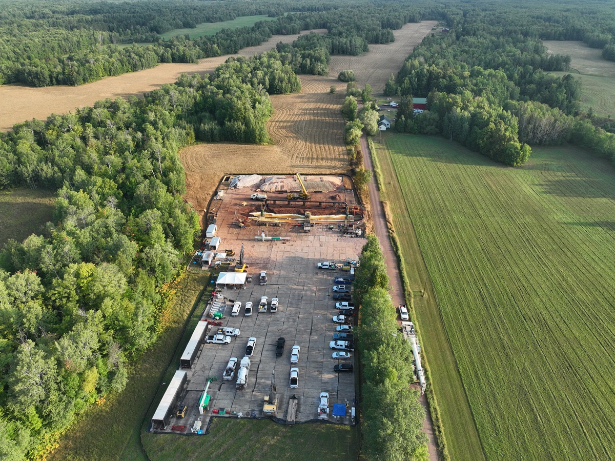Aerial view of incident site