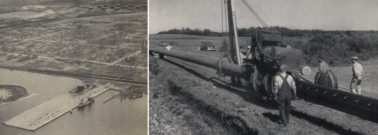 1950s pipeline construction