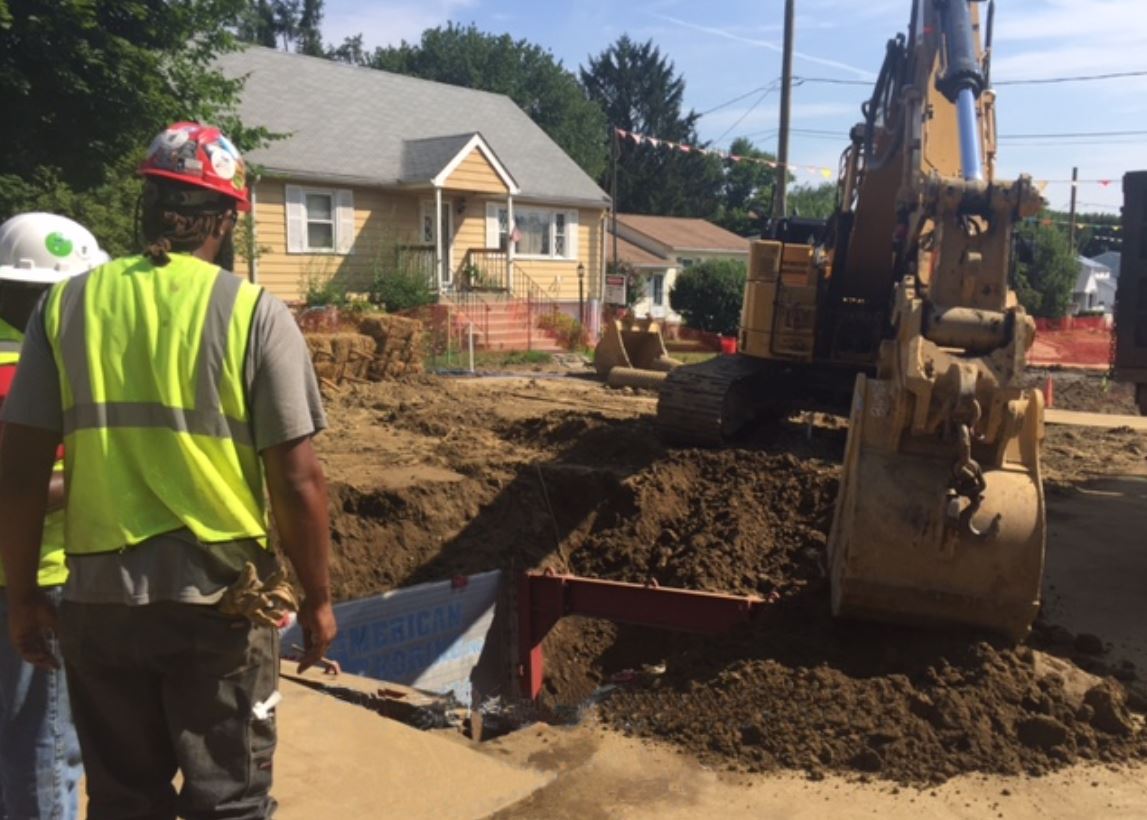 Construction in an urban setting