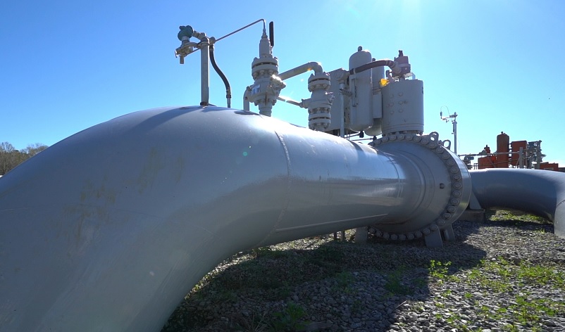 Natural gas storage pipeline infrastructure