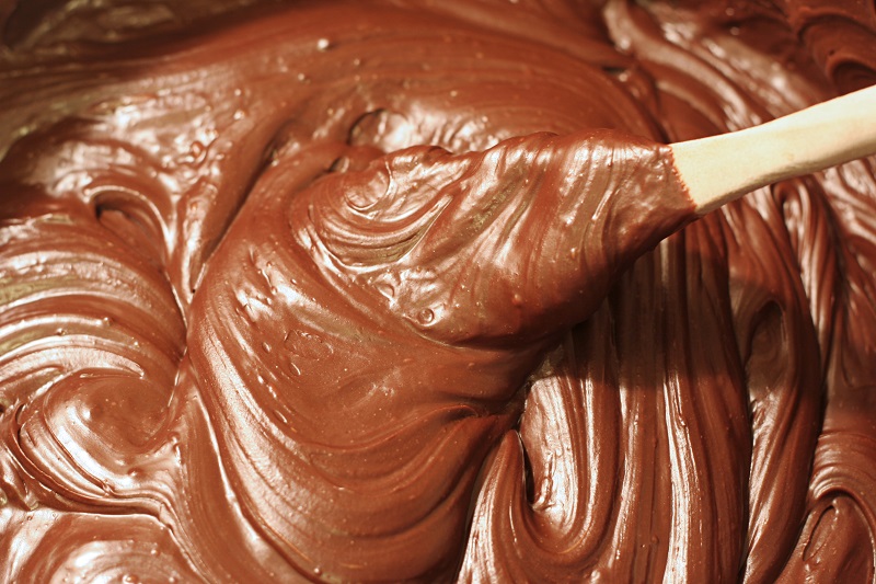 Fudge being stirred